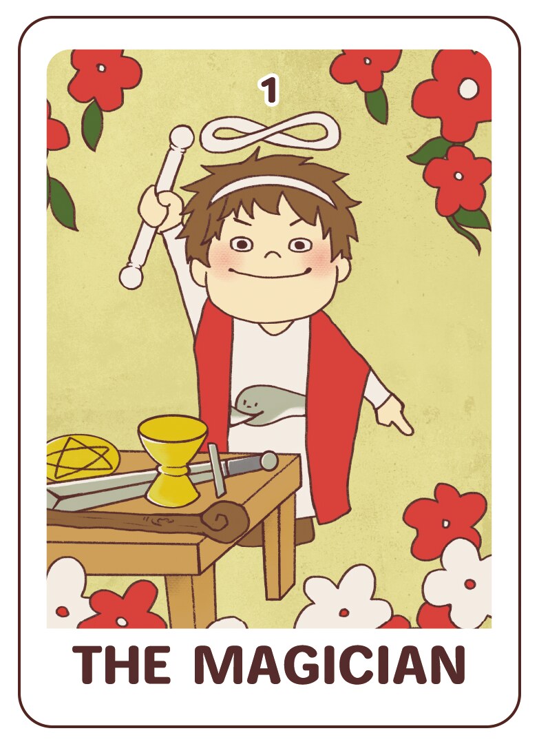 マキアートタロットの1番、魔術師（THE MAGICIAN）